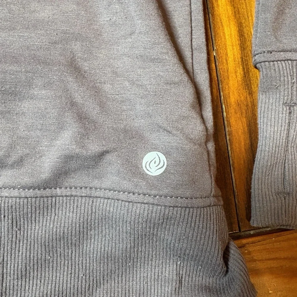 Apana Gray Blue Open Workout Shrug Sweater Cardigan Athleisure Sz S A3089